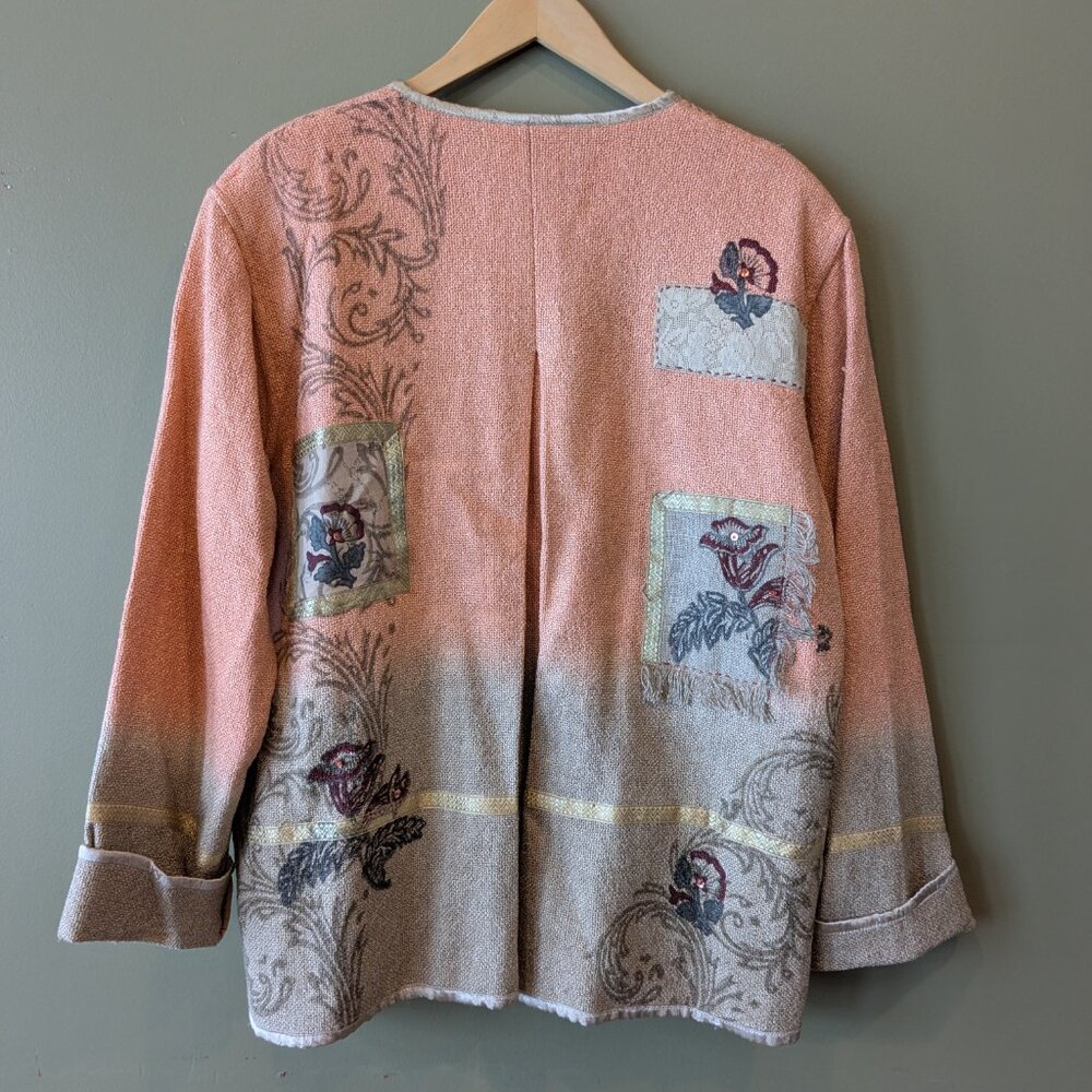 Vtg Flashback Boho Patchwork Embroider Floral Pin… - image 8